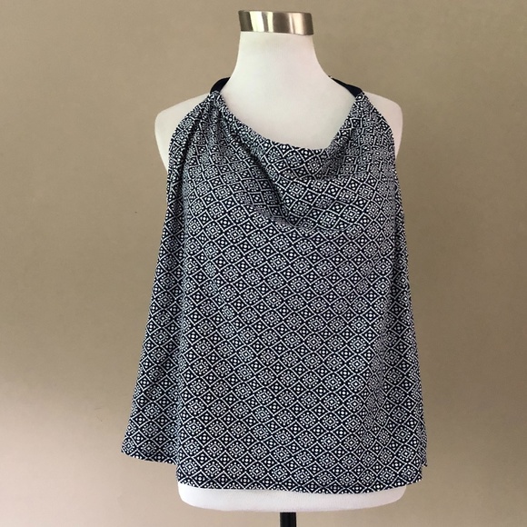 Bathing Suit Top Blue White XL - Picture 3 of 6